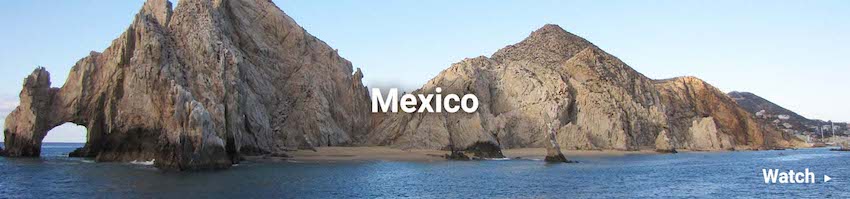 Image of Cabo rocks. Click here to watch a video of our Mexico cruises