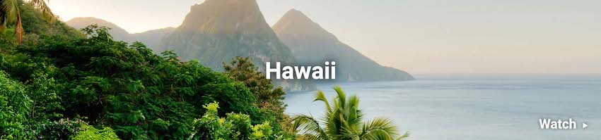 Image of St. Lucia's Twin Pitons. Click here to watch a video of our Hawaii cruises